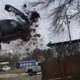 Image for article titled Watch This Truck Running From The Cops Launch Into Orbit After Hitting Spike Strip At 115 MPH